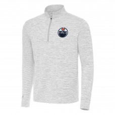 Кофта на короткой молнии Edmonton Oilers Antigua Gray Cause