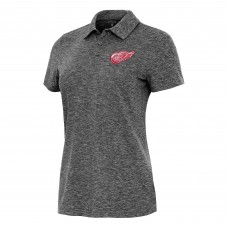 Поло Detroit Red Wings Antigua Womens Matter - Heather Black