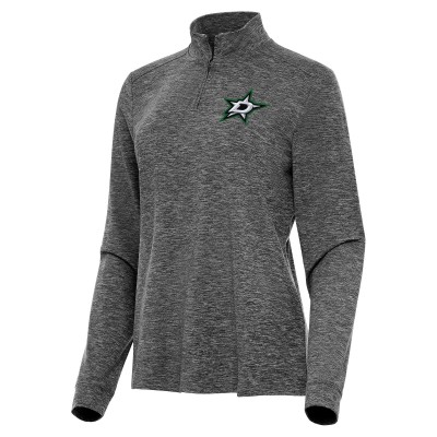 Кофта на короткой молнии Dallas Stars Antigua Womens Mentor Mock - Heather Black