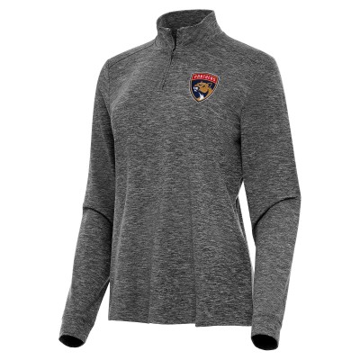Кофта на короткой молнии Florida Panthers Antigua Womens Mentor Mock - Heather Black
