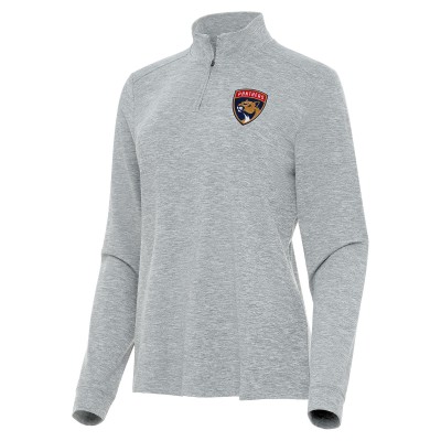 Кофта на короткой молнии Florida Panthers Antigua Womens Mentor Mock - Heather Gray