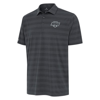 Los Angeles Kings Antigua Pewter Tunnel Polo