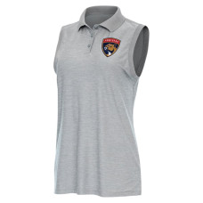 Женская поло Florida Panthers Antigua Heather Gray Recap Sleeveless
