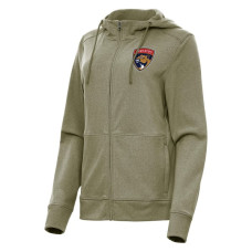 Женская толстовка Florida Panthers Antigua Olive Seeker Full-Zip Женская толстовка Florida Panthers Antigua Olive Seeker Full-Zip