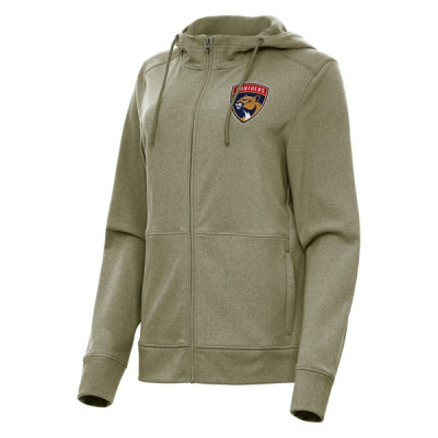 Женская толстовка Florida Panthers Antigua Olive Seeker Full-Zip