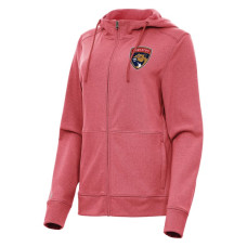 Женская толстовка Florida Panthers Antigua Heather Red Seeker Full-Zip Женская толстовка Florida Panthers Antigua Heather Red Seeker Full-Zip