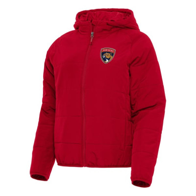 Женская куртка Florida Panthers Antigua Red Universe Full-Zip Puffer