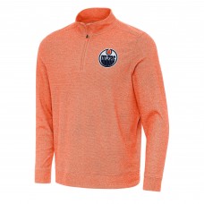Кофта на короткой молнии Edmonton Oilers Antigua Heather Orange Subtle