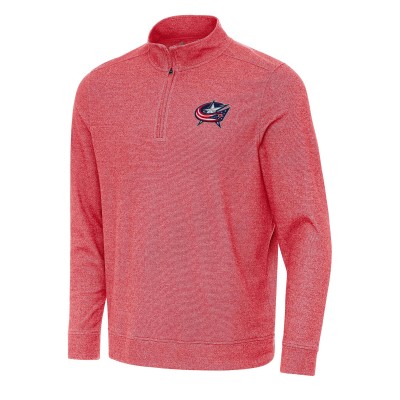 Кофта на короткой молнии Columbus Blue Jackets Antigua Subtle - Heather Red
