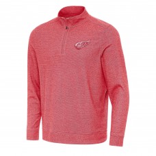 Кофта на короткой молнии Detroit Red Wings Antigua Subtle - Heather Red