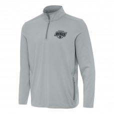 Los Angeles Kings Antigua Gray Perilous Quarter-Zip Sweatshirt