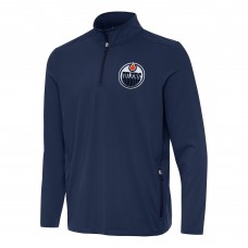 Кофта на короткой молнии Edmonton Oilers Antigua Navy Perilous