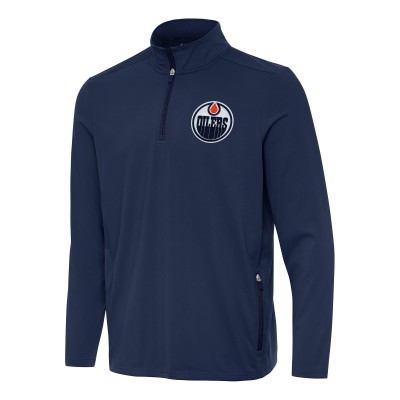 Кофта на короткой молнии Edmonton Oilers Antigua Navy Perilous