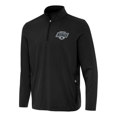 Los Angeles Kings Antigua Black Perilous Quarter-Zip Sweatshirt