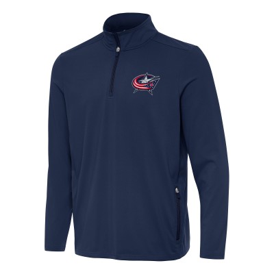 Columbus Blue Jackets Antigua Perilous Quarter-Zip Sweatshirt - Navy