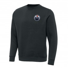 Кофта Edmonton Oilers Antigua Charcoal Victory Crewneck
