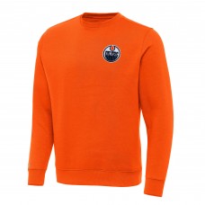 Кофта Edmonton Oilers Antigua Orange Victory Crewneck