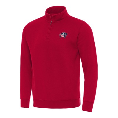 Кофта на короткой молнии Columbus Blue Jackets Antigua Victory Mock - Red