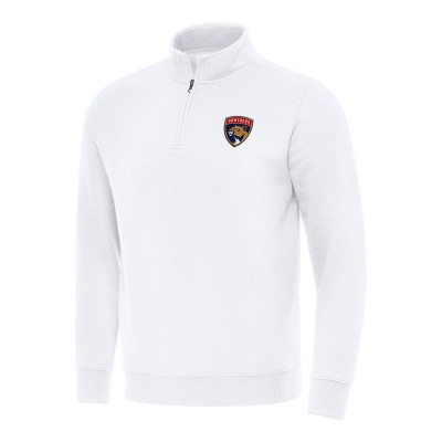 Кофта на короткой молнии Florida Panthers Antigua Victory Mock - White