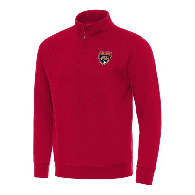 Кофта на короткой молнии Florida Panthers Antigua Victory Mock - Red