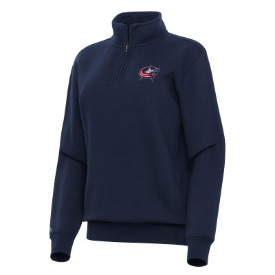 Кофта на короткой молнии Columbus Blue Jackets Antigua Womens Victory - Navy