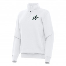 Кофта на короткой молнии Dallas Stars Antigua Womens Victory - White