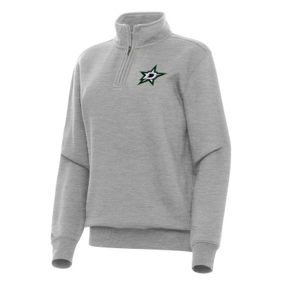 Кофта на короткой молнии Dallas Stars Antigua Womens Victory - Heather Gray