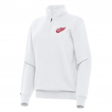 Кофта на короткой молнии Detroit Red Wings Antigua Womens Victory - White