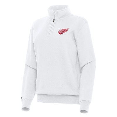 Кофта на короткой молнии Detroit Red Wings Antigua Womens Victory - White