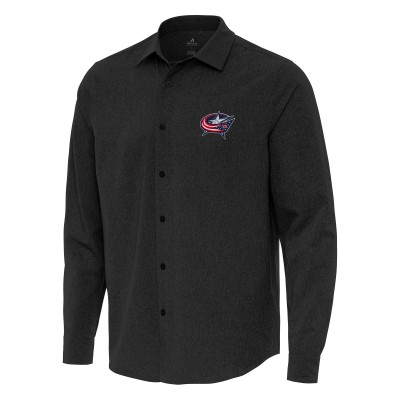 Рубашка Columbus Blue Jackets Antigua Exposure Woven - Black