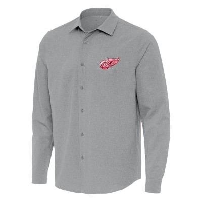Рубашка Detroit Red Wings Antigua Exposure Woven - Gray