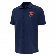Рубашка с коротким рукавом Florida Panthers Antigua Activate Woven - Navy