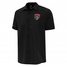 Рубашка с коротким рукавом Florida Panthers Antigua Activate Woven - Black
