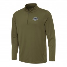 Los Angeles Kings Antigua Olive Reprocess Quarter-Zip Top