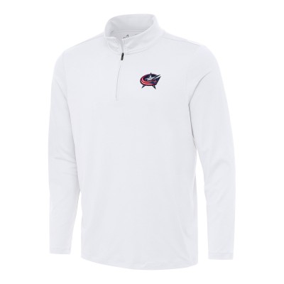 Columbus Blue Jackets Antigua Reprocess Quarter-Zip Top - White