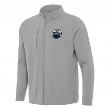 Кофта на молнии Edmonton Oilers Antigua Gray Regard