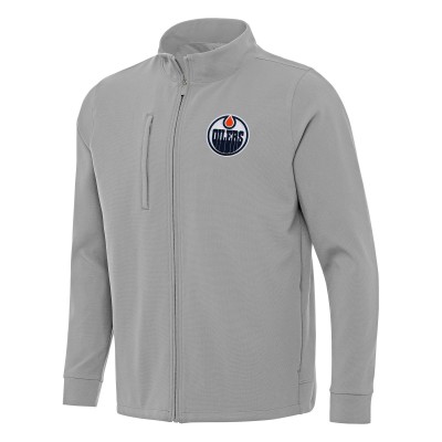 Кофта на молнии Edmonton Oilers Antigua Gray Regard