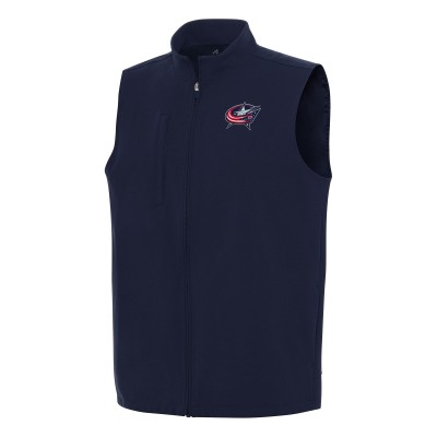 Columbus Blue Jackets Antigua Regard Full-Zip Vest - Navy