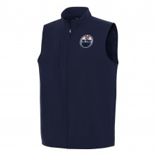 Edmonton Oilers Antigua Navy Regard Full-Zip Vest
