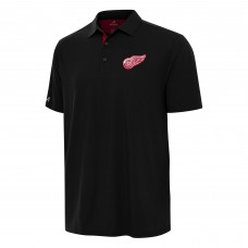 Detroit Red Wings Antigua Black Era Polo