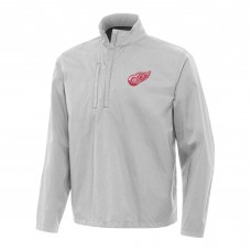 Ветровка на короткой молнии Detroit Red Wings Antigua Brisk - Heather Gray