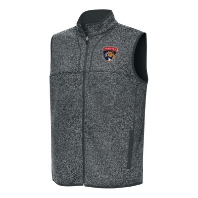 Florida Panthers Antigua Fortune Full-Zip Vest - Heather Gray