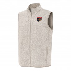 Florida Panthers Antigua Fortune Full-Zip Vest - Oatmeal