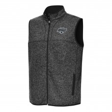Los Angeles Kings Antigua Heather Black Fortune Full-Zip Vest