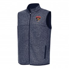 Florida Panthers Antigua Fortune Full-Zip Vest - Heather Navy