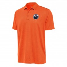 Edmonton Oilers Antigua Orange Ellipse Polo