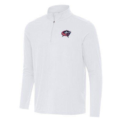 Columbus Blue Jackets Antigua Intent Quarter-Zip Top - White