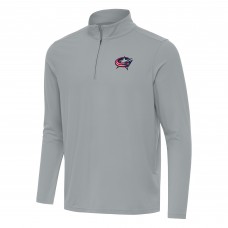 Columbus Blue Jackets Antigua Intent Quarter-Zip Top - Gray