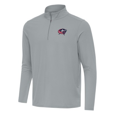 Кофта на короткой молнии Columbus Blue Jackets Antigua Intent - Gray
