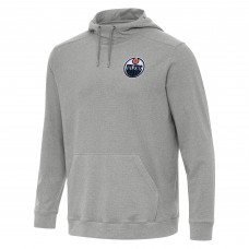 Edmonton Oilers Antigua Heather Gray Cloud Pullover Hoodie
